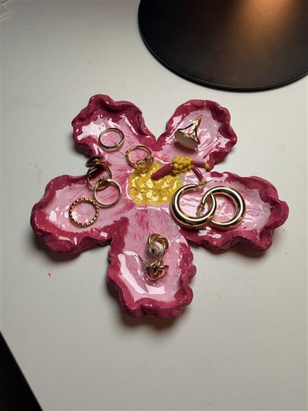 Flower jewelry dish